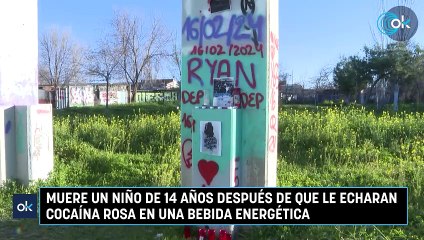 Muere un niño de 14 años después de que le echaran cocaína rosa en una bebida energética