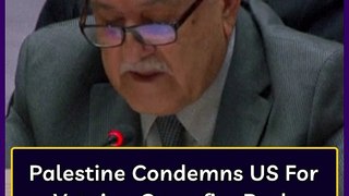 Palestine Condemns US For Vetoing Ceasefire Push