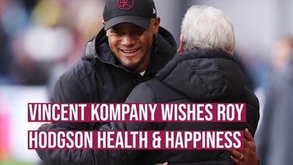 Vincent Kompany Celebrates Honoring Roy Hodgson on the Touchline ⚽