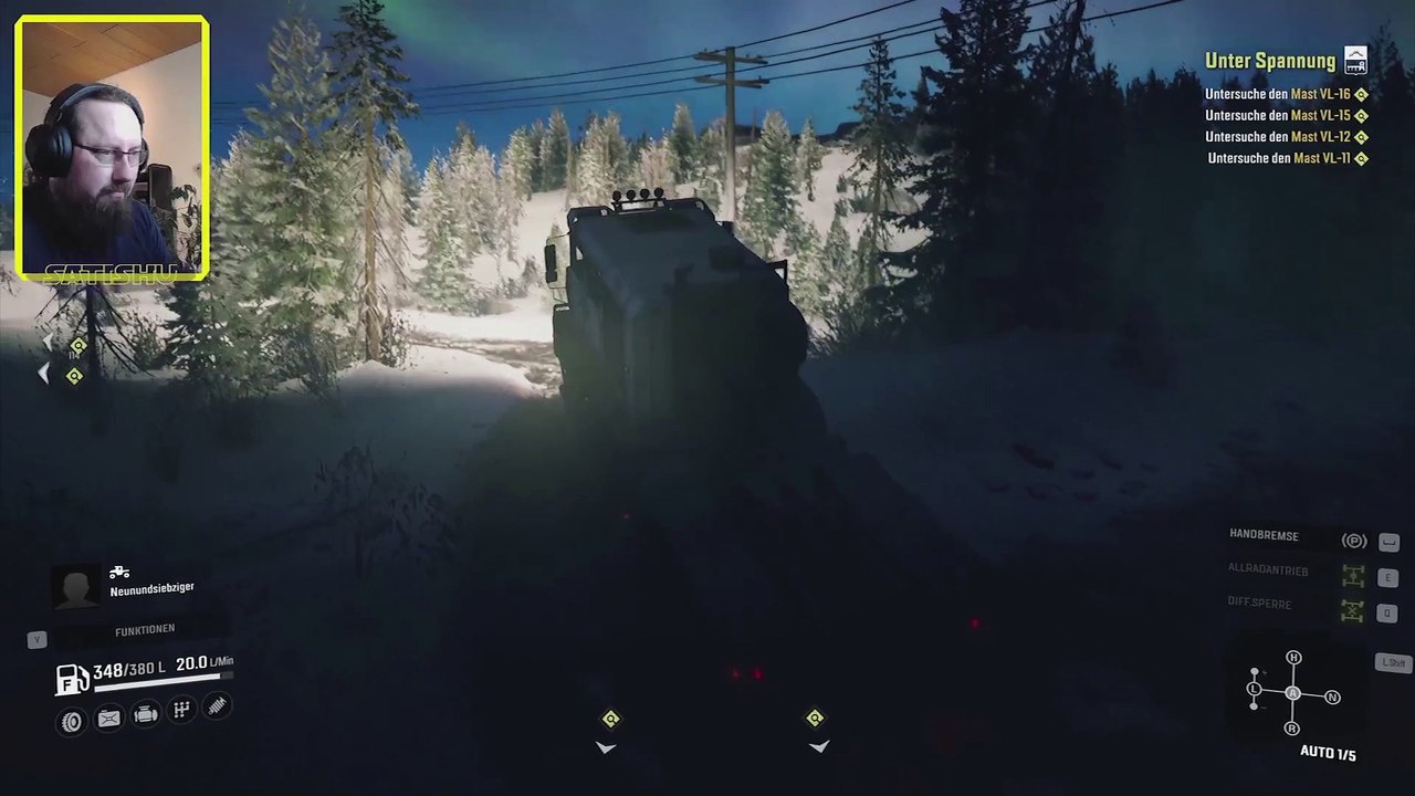 Mit schwerem Gerät durch die Dunkelheit. SnowRunner #247