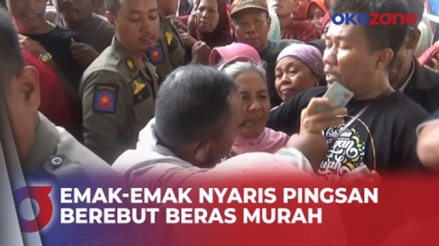 Demi Beras Murah, Emak-Emak dan Balita di Probolinggo Terjepit dan Nyaris Pingsan