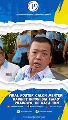 Viral Poster Calon Menteri 'Kabinet Indonesia Emas' Prabowo, Ini Kata TKN