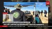 Hallan camionetas quemadas y restos humanos en Baja California