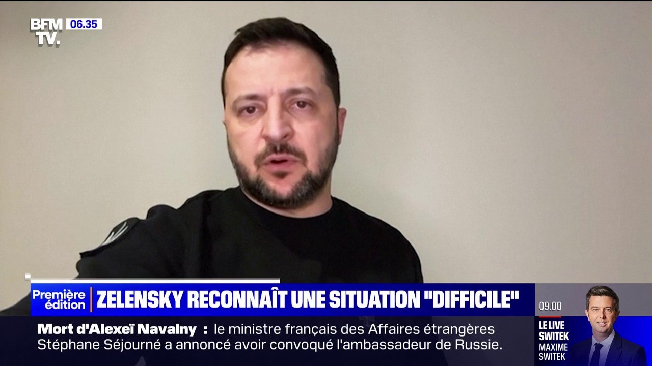 Après près de deux ans de guerre en Ukraine, Zelensky évoque une situation "extrêmement difficile" sur le front