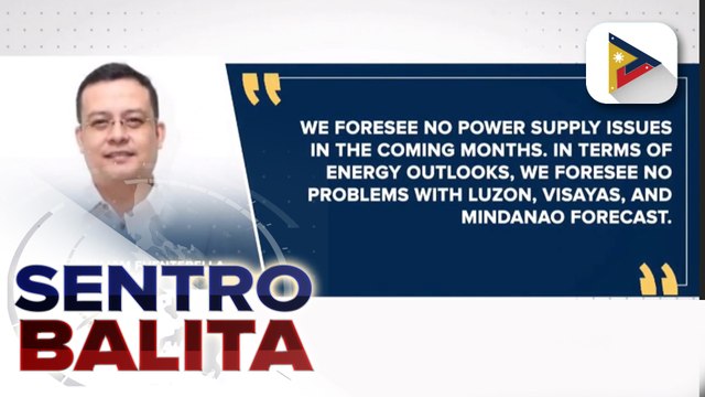 Sapat na supply ng kuryente hanggang sa panahon ng tag-init, tiniyak ng DOE