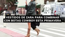 Cómo combinar con botas cowboy con vestidos esta primavera