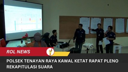 Polsek Tenayan Raya Kawal Ketat Rapat Pleno Rekapitulasi Suara