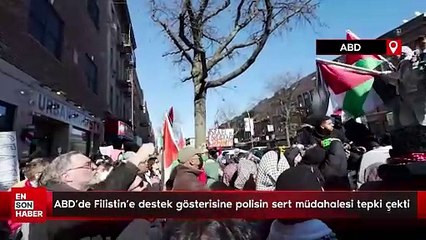 ABD'de Filistin'e destek gösterisine polisin sert müdahalesi tepki çekti