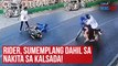 Rider, sumemplang dahil sa nakita sa kalsada! | GMA Integrated Newsfeed