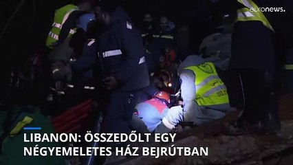 Libanon: összeomlott egy négyemeletes ház
