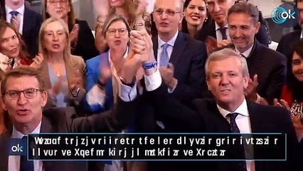 Feijóo casi se arranca con una muñeira para recibir a Rueda en Génova tras su victoria en Galicia
