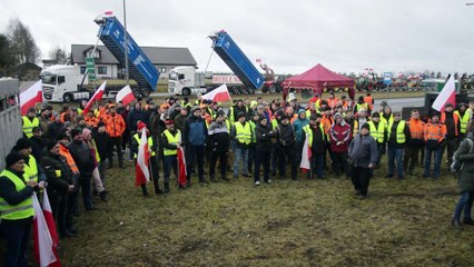 Protest rolników w Chojnicach - dzień pierwszy
