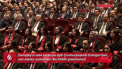 Danıştay'ın iade kararıyla ilgili Cumhurbaşkanı Erdoğan'dan son dakika açıklaması: Bu ihtilafı gidermeliyiz