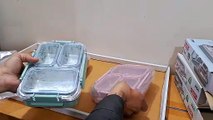 Unboxing and Review of JAYPEE Stainless Exteel Insulated Three Cavity Lunch Box, Lunch Box for Kids Suitable for School, Offices and picnics