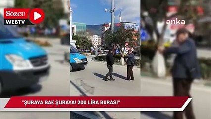 AKP'nin seçim aracını durdurdu, pahalılığa isyan etti