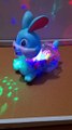 Musical Transparent Gear Rabbit Toy, 360 Degree Rotating Funny Bunny Toys with Flashing Light   Sound