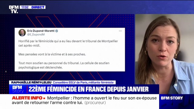 Féminicide à Montpellier: On est très loin du compte sur le contrôle des armes à feu , réagit la militante féministe et conseillère EELV de Paris Raphaëlle Rémy-Leleu