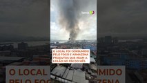 Incêndio em galpão usado pela Receita Federal em Santos (SP) já dura 30 horas #shorts