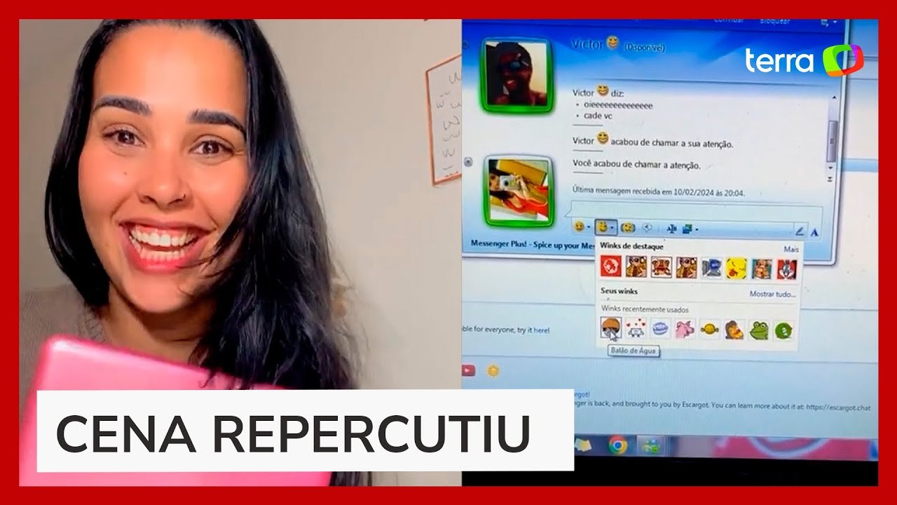 Influencer viraliza ao entrar no MSN em 2024: 'Nostalgia'