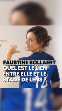 Quel est le lien entre Faustine Bollaert et le stade du Racing Club de Lens ?