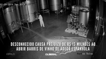 Desconhecido causa prejuízo de R$ 13 milhões ao abrir barris de vinho de adega espanhola