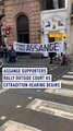 Assange protesters gather outside London’s High Court