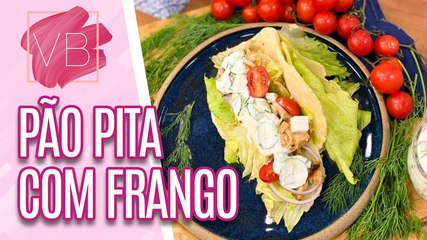 Gyros: PÃO PITA sem glúten com FRANGO - Você Bonita (20/02/2024)