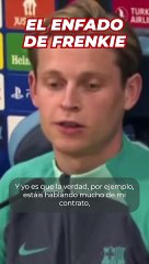El enfado de Frenkie De Jong con la prensa
