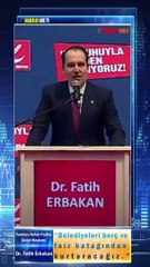 Yeniden Refah Partisi Genel Başkanı Erbakan: “Belediyeleri borç ve faiz batağından kurtaracağız.”