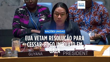 Estados Unidos vetam pela terceira vez cessar-fogo imediato em Gaza