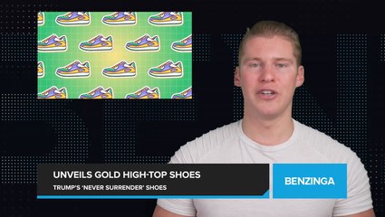 Trump Unveils Exclusive 'Never Surrender' Gold High-Top Shoes at SneakerCon