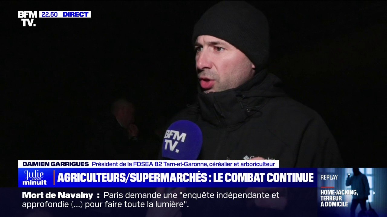 "On ne veut pas des aides, on veut vivre de notre travail": Damien Garrigues (président de la FDSEA 82) dénonce les marges de la grande distribution sur les produits agricoles