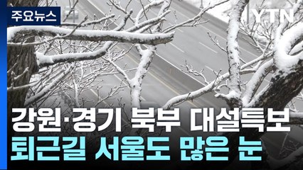 [날씨] 강원도 이어 경기 북부도 대설특보...퇴근길 서울도 많은 눈 / YTN