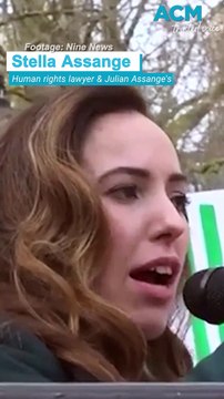 Julian Assange’s wife Stella leads rally outside UK high court as extradition hearing starts