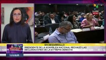 Pdte. de Asamblea Nacional de Venezuela rechaza declaraciones de la extrema derecha