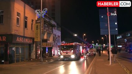 Gaziosmanpaşa'da 2 katlı iş yeri alev alev yandı