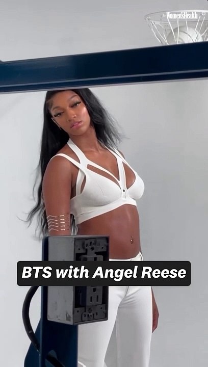 Popular female basketball player Angel Reese behind the scenes