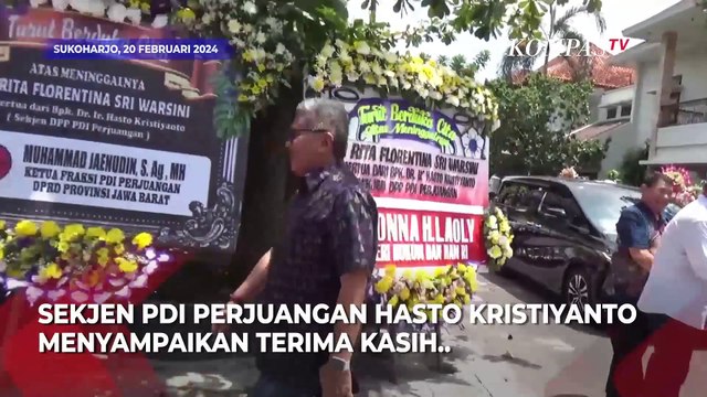 Ibu Mertua Hasto Meninggal Dunia, Prabowo-Gibran Kirim Karangan Bunga