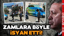 AKP'ye Tokat Gibi Eylem! Yaşlı Amca Seçim Aracının Önünü Kesti Zamlara İsyan Etti