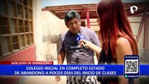 San Juan de Miraflores: colegio inicial en completo abandono a pocos días del inicio de clases