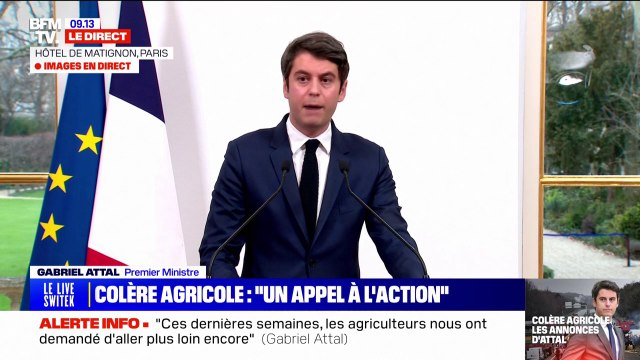 La souveraineté agricole est notre cap assure Gabriel Attal