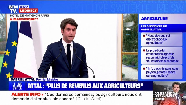 Egalim: Gabriel Attal annonce un nouveau projet de loi avant l'été