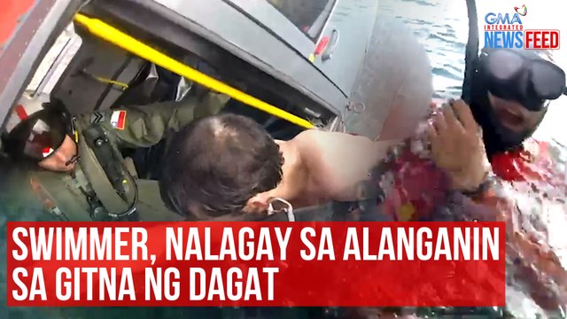 Swimmer, nalagay sa alanganin sa gitna ng dagat | GMA Integrated Newsfeed