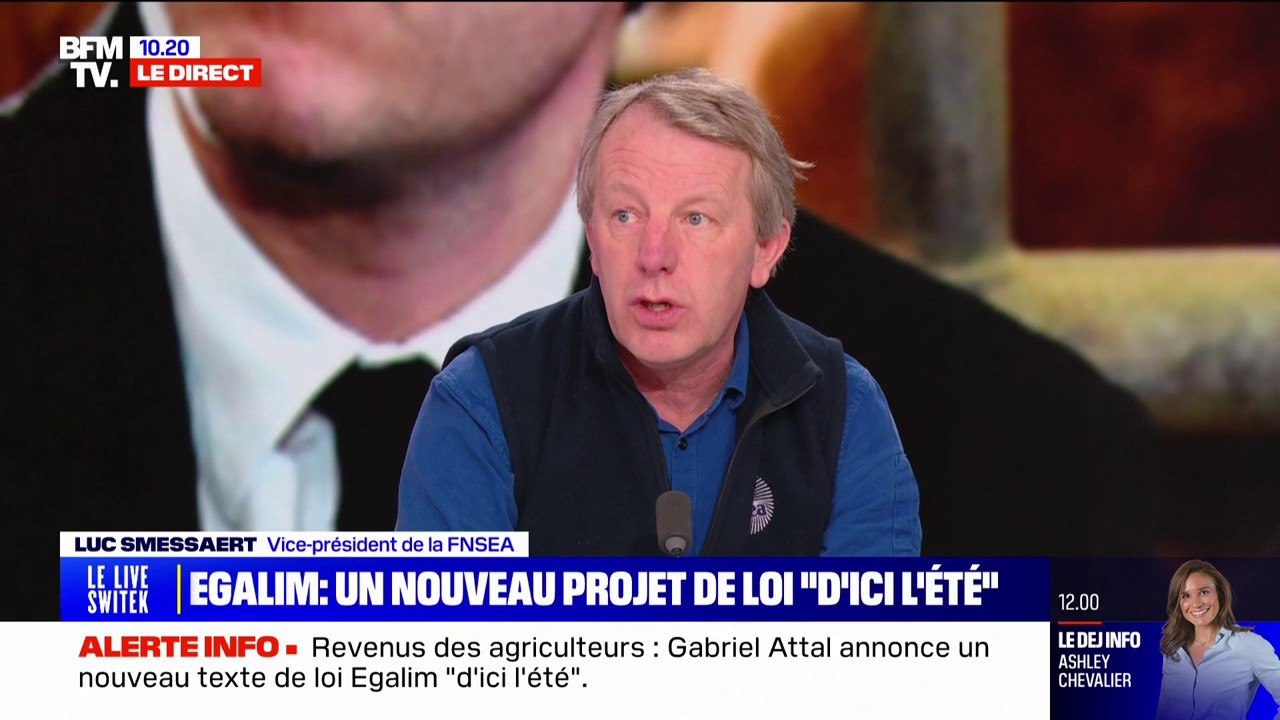 Salon de l'agriculture: une marche aura lieu le vendredi 23 février "avec un accueil musclé de tous les politiques" affirme Luc Smessaert (FNSEA)