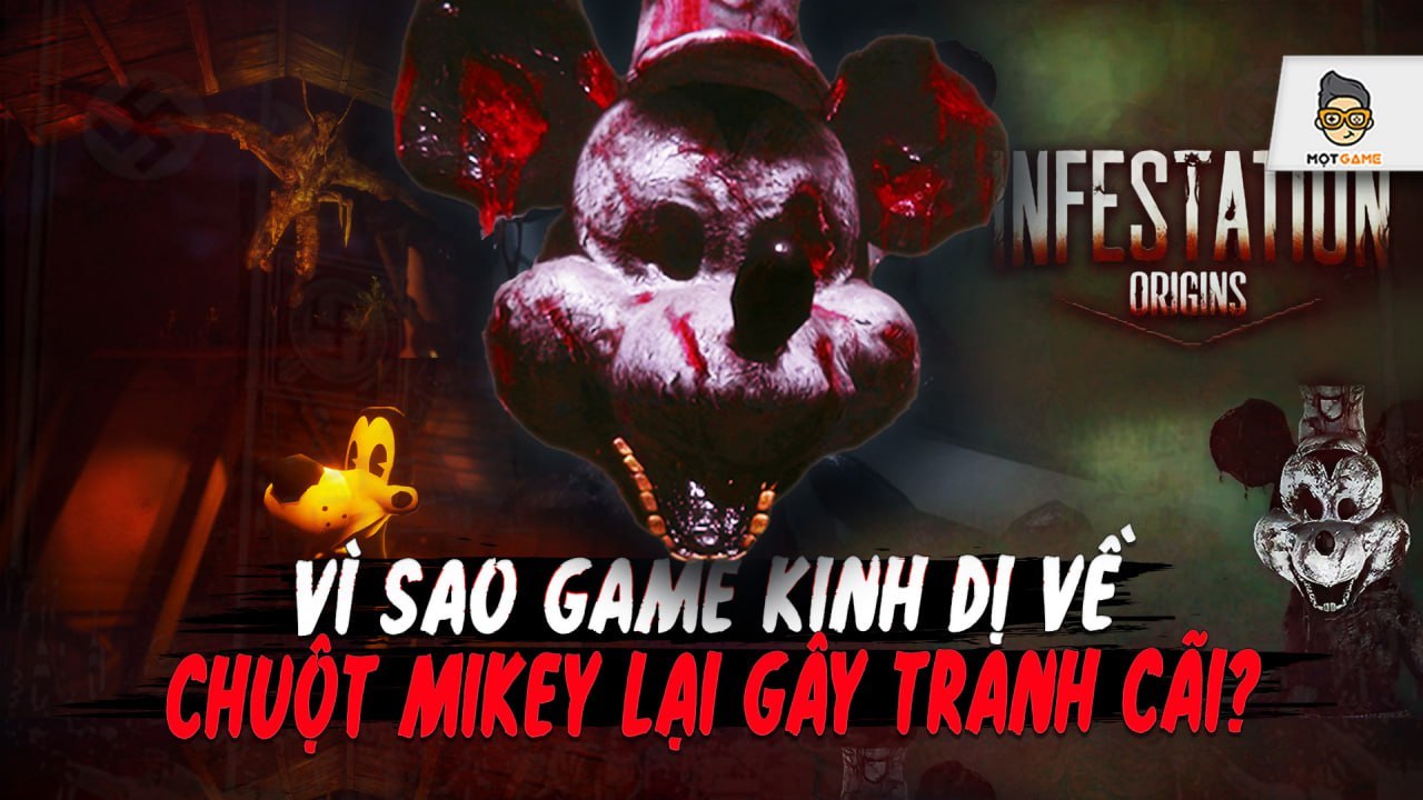 Chuột Mickey phiên bản kinh dị trong game _ Mọt Game (1)