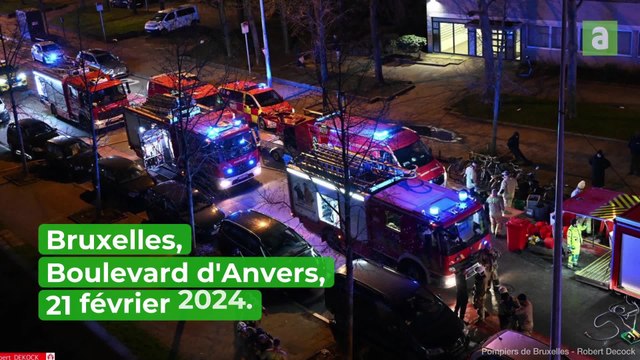 Énorme incendie chaussée d'Anvers à Bruxelles: 130 personnes évacuées