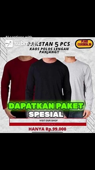 DAPATKAN PAKET SPESIAL  SEKARANG! KAOS POLOS LENGAN PANJANG 