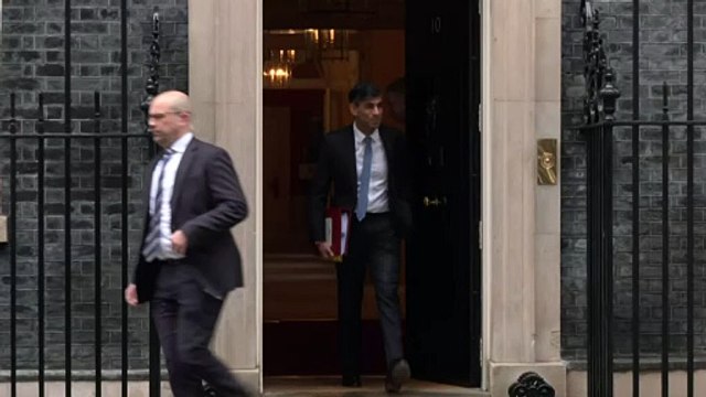 Rishi Sunak departs Downing Street ahead of PMQs