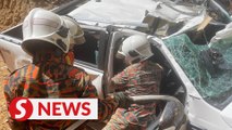 Motorist killed by falling boulder in Tenom