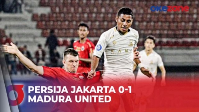 Highlight Liga 1 2023-2024 : Persija Jakarta Tumbang dari Madura United Berkat Gol Tunggal Riski Afrisal